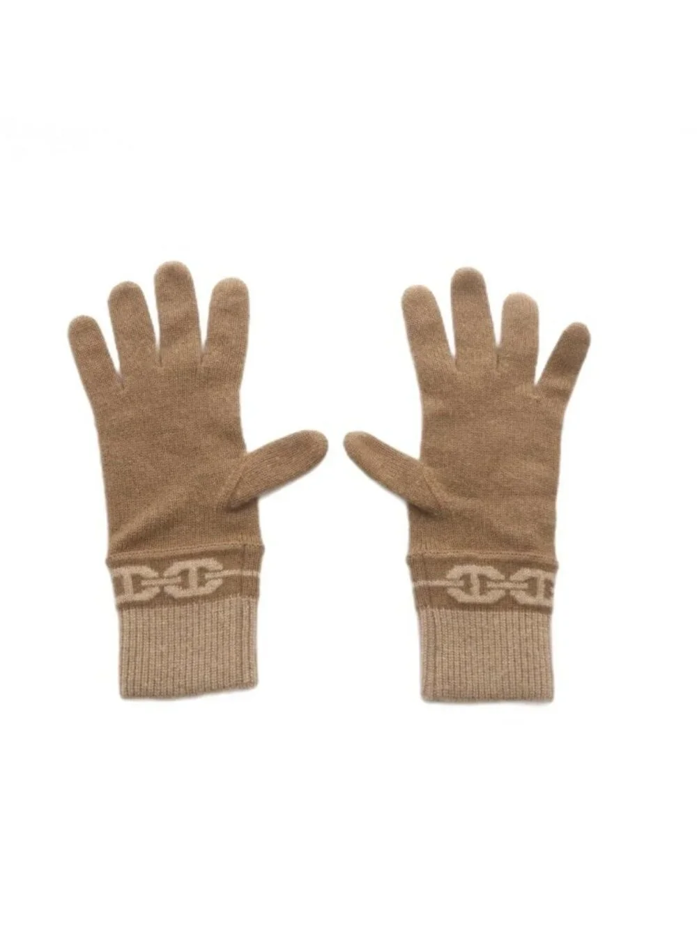 Hermes Heaven Chaine D'ancre Gloves Camel Cashmere RI
